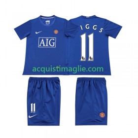 Divisa di Calcio Manchester United GIGGS 11 2008 Retro Bambino Trasferta